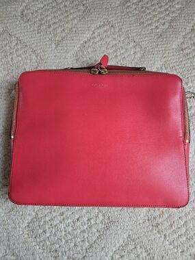 Coach Leather Ipad Carry Case with Gold Hardware